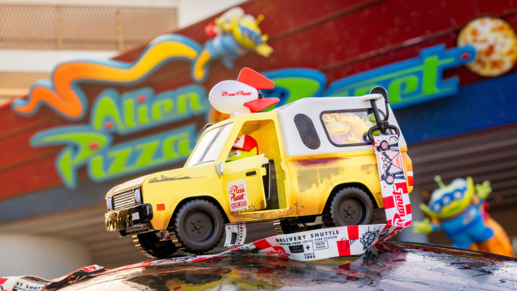 New Pixar-themed novelties, such as the Pizza Planet truck that doubles as a popcorn bucket, will arrive for Pixar Fest at Disneyland Resort in Anaheim, Calif., from April 26-Aug. 4, 2024. (David Nguyen/Disneyland Resort)