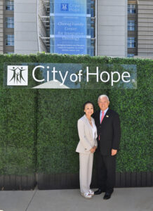 DUARTE, CALIFORNIA - SEPTEMBER 12: (L-R) Peggy and Andrew Cherng, co-founders, Panda Express, attend the unveiling of the Cherng Family Center for Integrative Oncology at City of Hope Comprehensive Cancer Center - Duarte on September 12, 2023 in Duarte, California. (Photo by Lester Cohen/Getty Images for City of Hope)