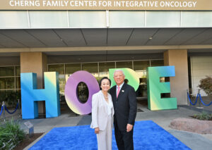 DUARTE, CALIFORNIA - SEPTEMBER 12: (L-R) Peggy and Andrew Cherng, co-founders, Panda Express, attend the unveiling of the Cherng Family Center for Integrative Oncology at City of Hope Comprehensive Cancer Center - Duarte on September 12, 2023 in Duarte, California. (Photo by Lester Cohen/Getty Images for City of Hope)